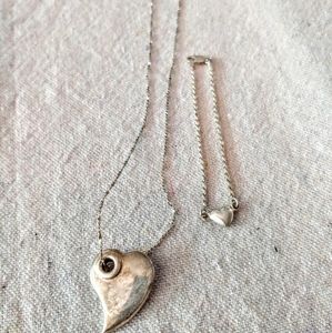 Sterling Silver Necklace and Bracelet